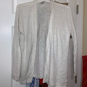 LOFT WHITE LARGE CARDIGAN STRETCHY AND SOFT